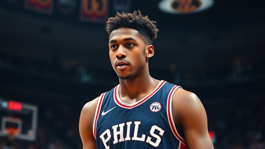 Focused Joel Embiid in 76ers jersey showing intensity amid NBA injury rules.