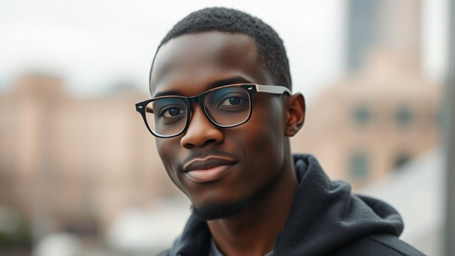 Young black man with eyeglasses discussing Capitol riot investigation updates in Woodbridge Virginia.