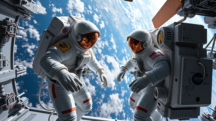 Astronauts spacewalking outside the International Space Station - latest news in Houston.