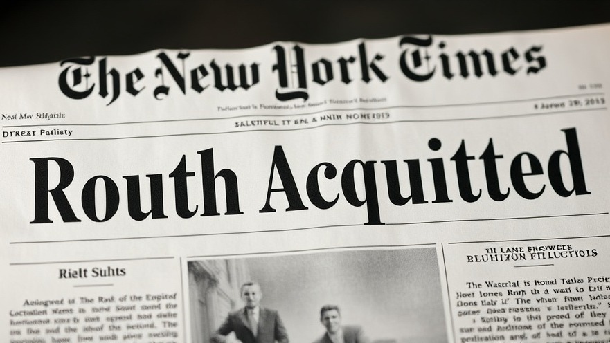 New York Times masthead on Routh Acquitted: breaking news in national news today