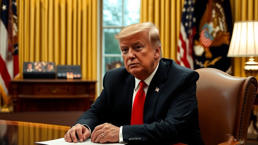 Trump in the Oval Office discussing breaking news in political news in the US.