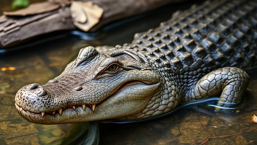 Alligator in the wild showcasing wildlife safety tips in Houston