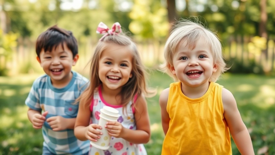 Happy children playing outside, highlighting public health implications of vaccination hesitancy.