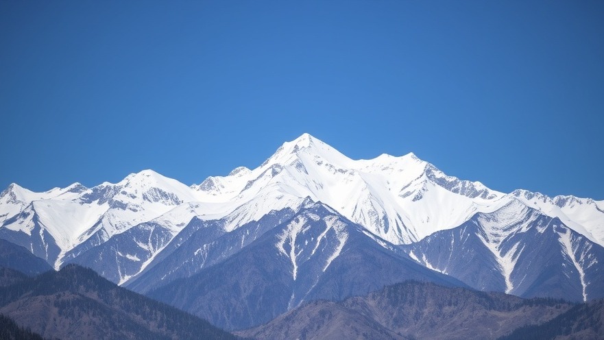 Snow-capped mountains in Tibet highlighting seismic activity and earthquake safety measures.
