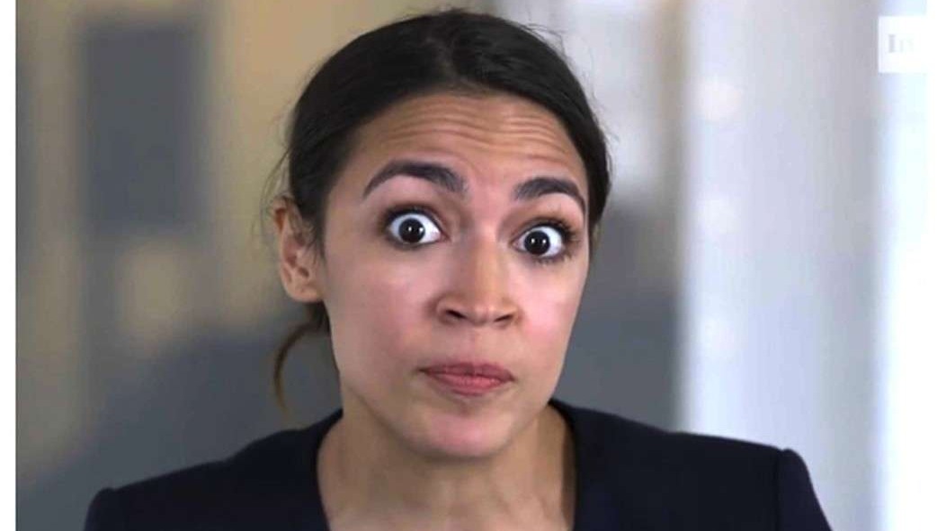 AOC campaign misused cash theme with Capitol building and floating money.