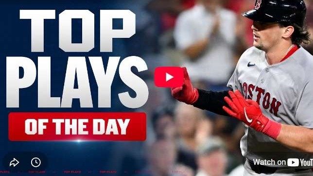 Top MLB Plays Ranked: Baseball player in action with text overlay.