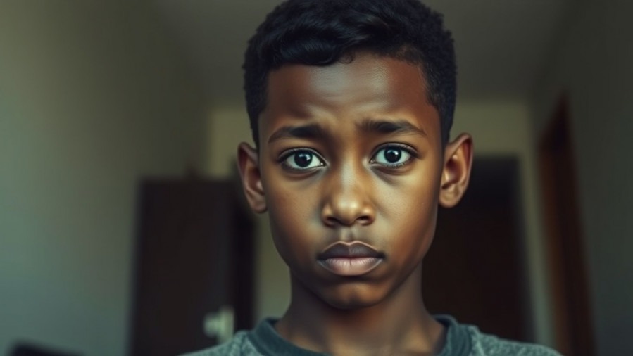 Concerned light-black teen urging the search for missing child in San Antonio.