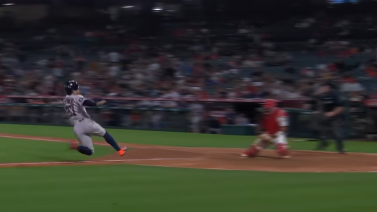 Houston sports news highlighting baseball game action.