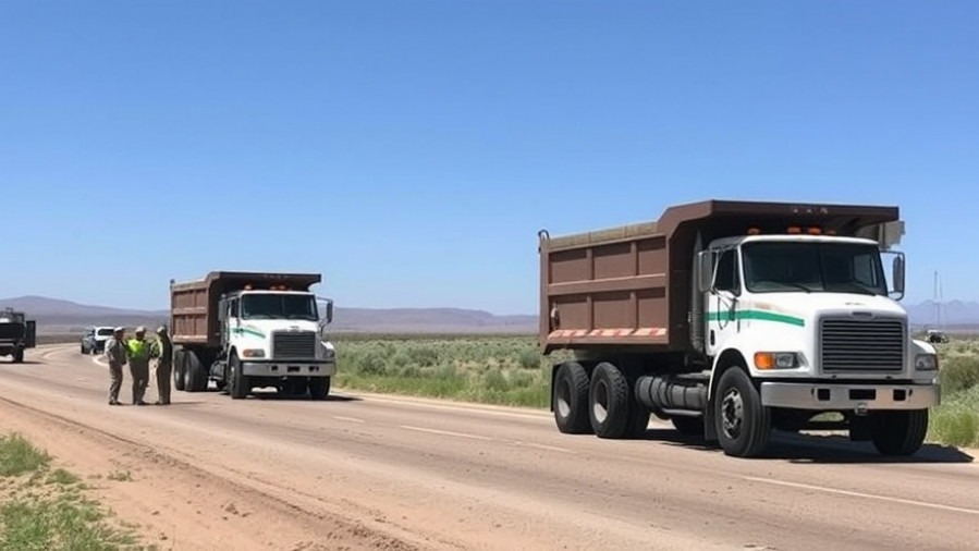 Border patrol agents stop 2 dump trucks amid current events in America.