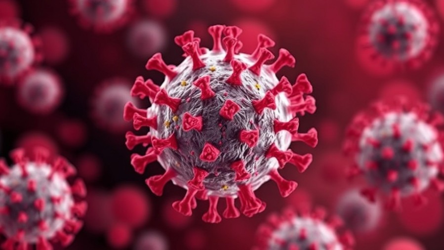 Conceptual image of flu virus highlighting CDC flu tracker trends for new flu strain.