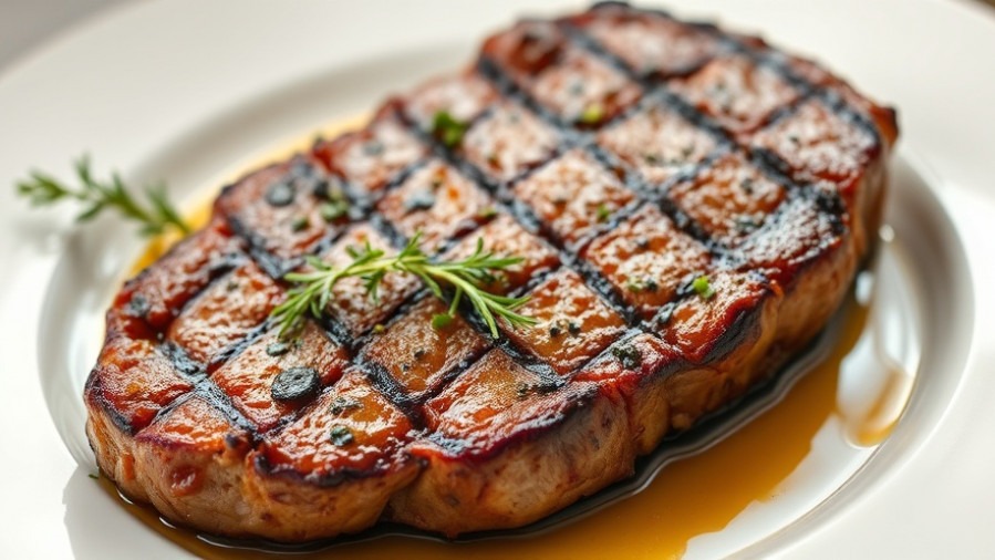 Delicious steak dinner from Houston vegan dining options.