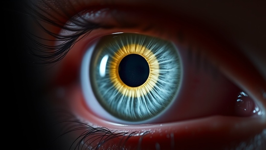 Concept image of a cataract highlighting emotional wellbeing in a wellness lifestyle in Houston.