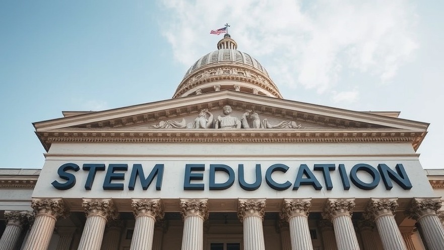 Sign displaying 'STEM EDUCATION' showcasing teaching innovation in STEM.