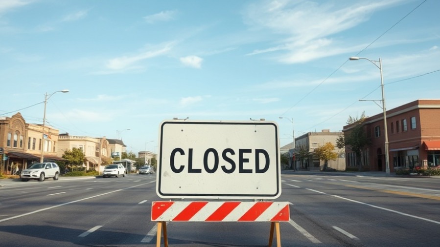 CLOSED construction sign on a city street, highlighting downtown Austin construction and road closures.