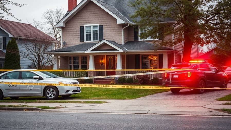 Crime scene depicting community safety and neighborhood watch efforts.