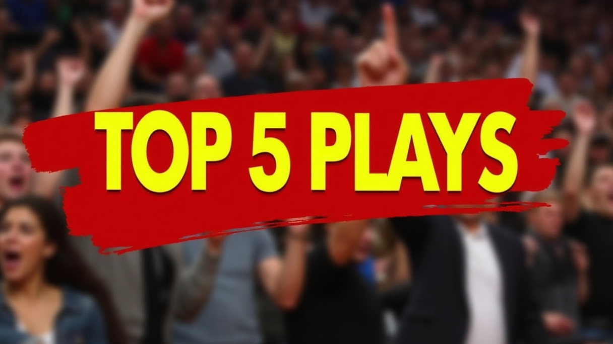 NBA Top Plays of the Night: Intense playoff basketball action near the hoop.