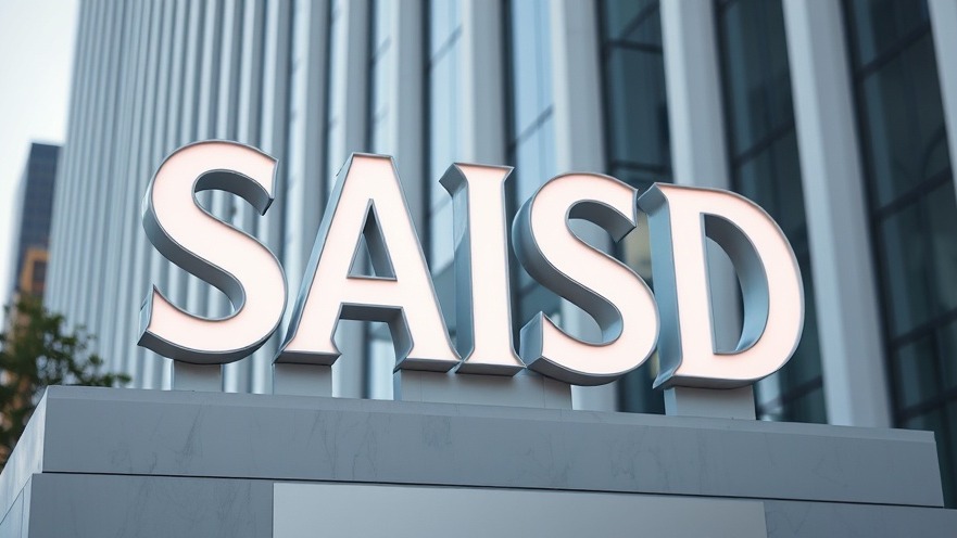 SAISD sign in front of building, highlighting San Antonio school news and education.