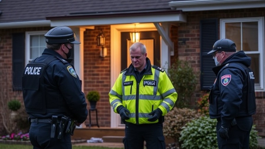 Austin police department news: officers visiting a home for community safety.