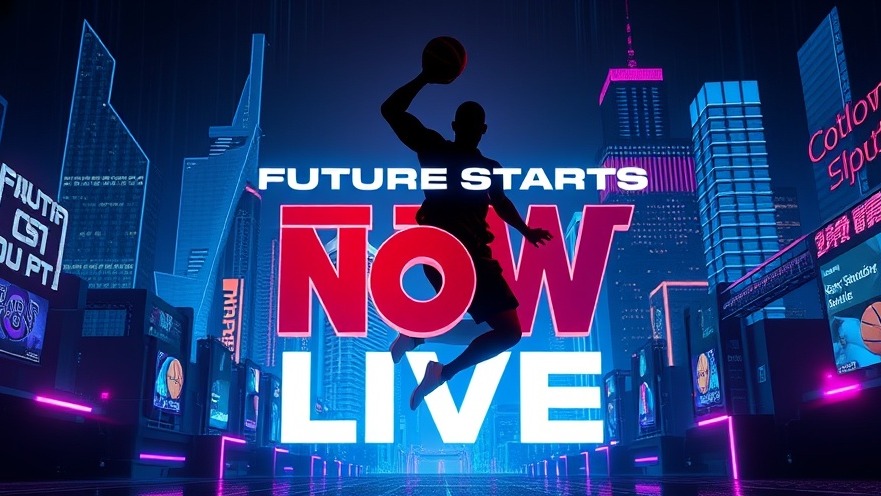 Futuristic NBA graphic showcasing San Antonio sports news with bold visuals.