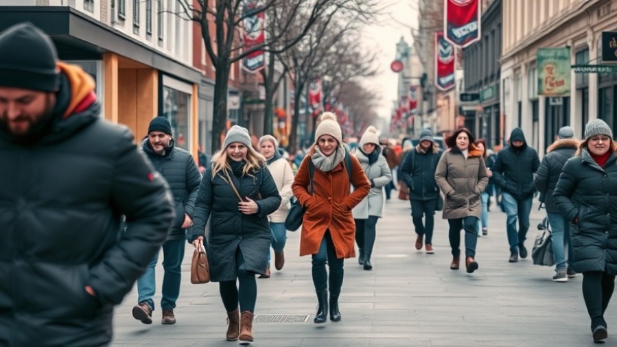 People bundled up walking in Austin during cold temperatures in winter.