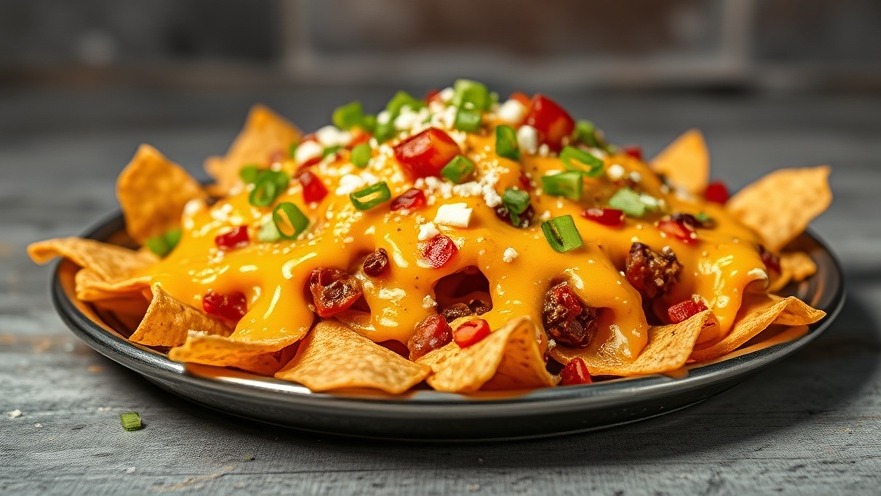 Delicious plate of cheesy nachos celebrating San Antonio snacks history.