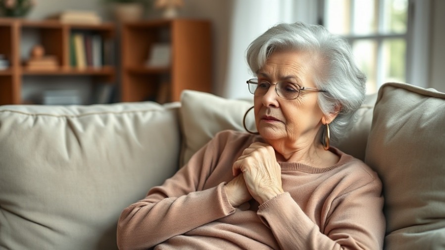Older woman contemplating natural remedies for health and wellness at home.