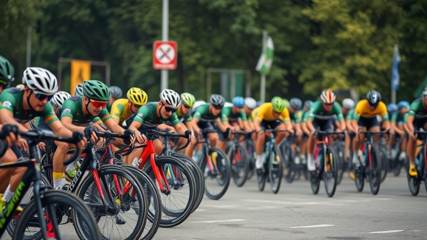 Bicyclists lined up for a race featured in Houston community news.