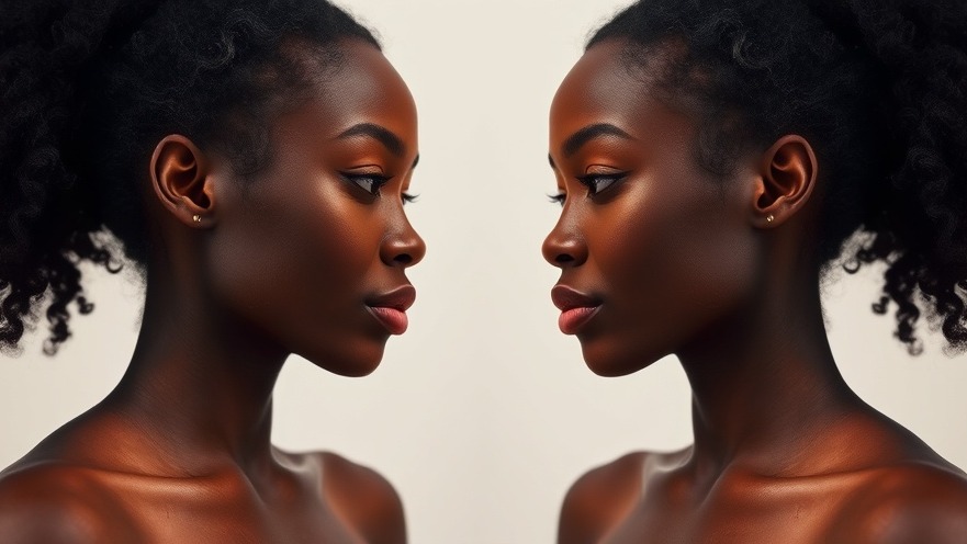 Black woman contemplating her virtual representations and voice AI assistants.