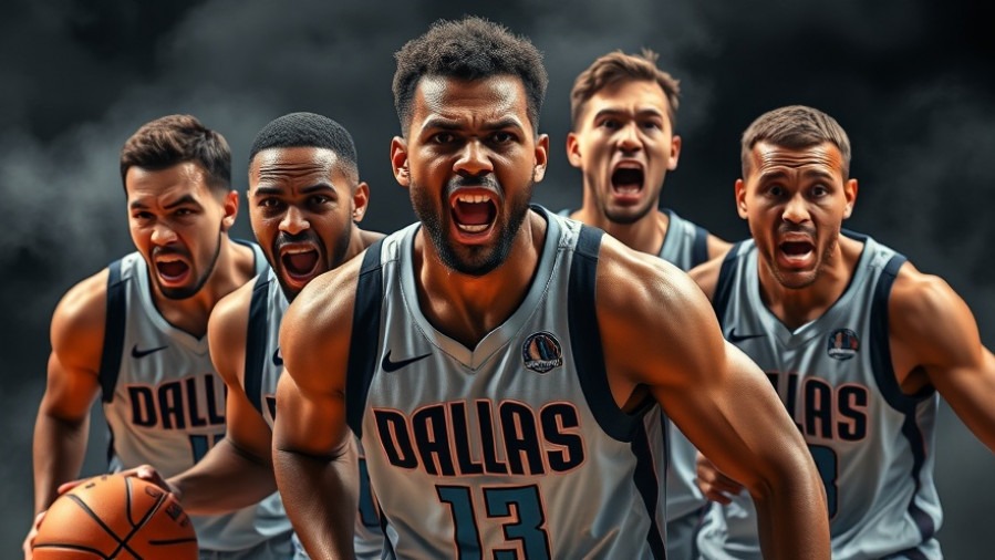 Dynamic NBA highlights featuring Dallas Mavericks players showcasing intense basketball showdowns.