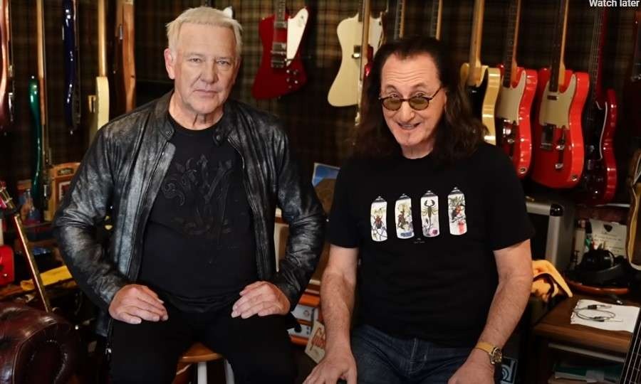 Geddy Lee and Alex Lifeson performing at a San Antonio cultural event.