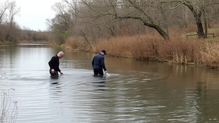Police recovering a body from the Trinity River, highlighting Dallas crime news.