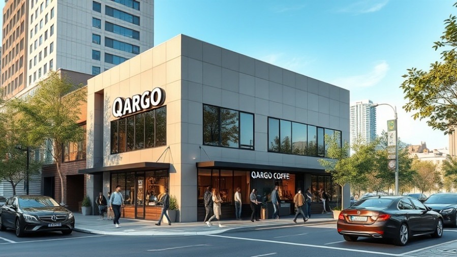 Sleek Qargo Coffee shop expanding in Houston, showcasing Italian coffee culture.