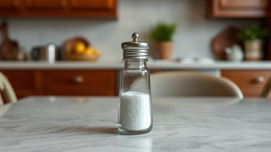 Natural sleep remedies for older adults: salt shaker on a kitchen table.