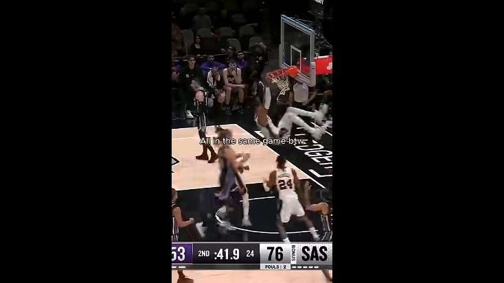 San Antonio Spurs game highlight, intense basketball action