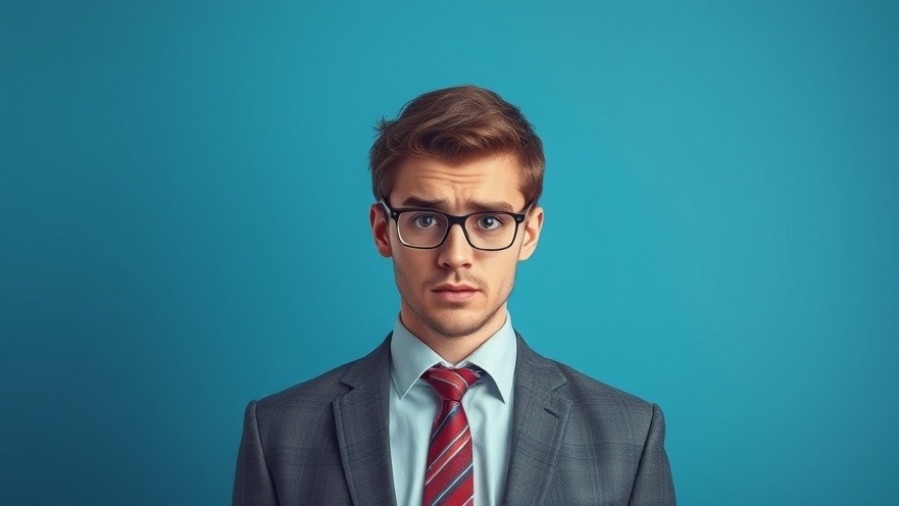 Young businessman worried, seeking stress relief strategies for better emotional health.