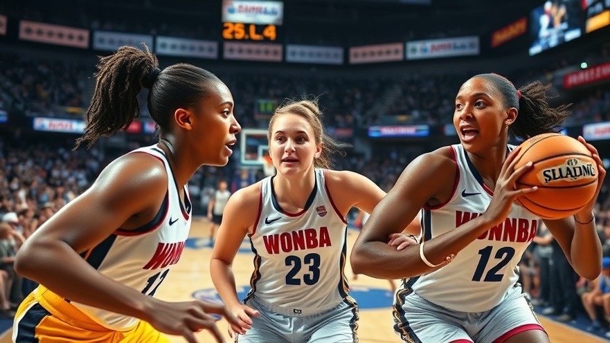 Intense WNBA gameplay during NBA playoffs, dynamic action and cheering fans.