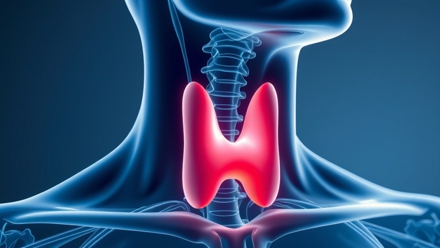 Conceptual image of the thyroid gland highlighting nutrition for longevity.