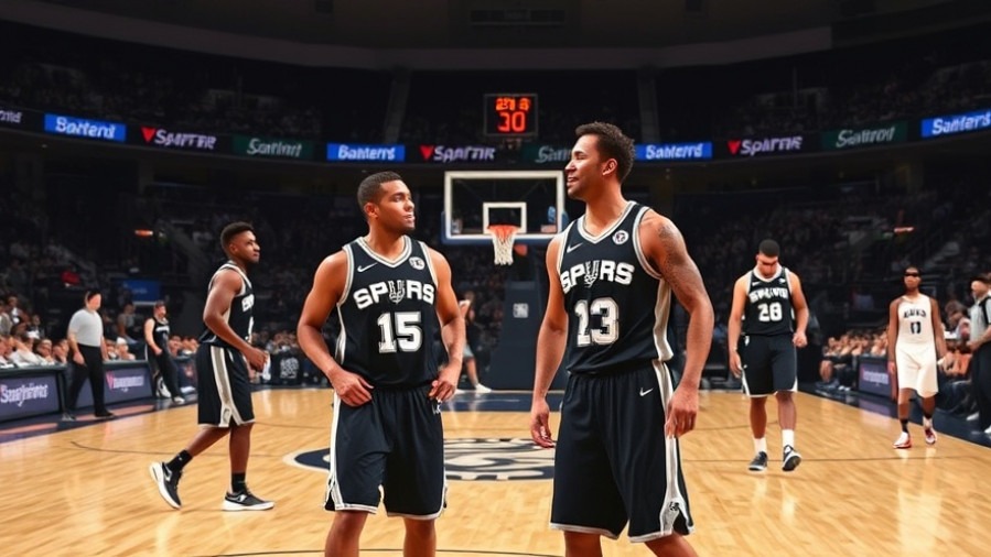 San Antonio Spurs players showcasing basketball highlights during an NBA game.