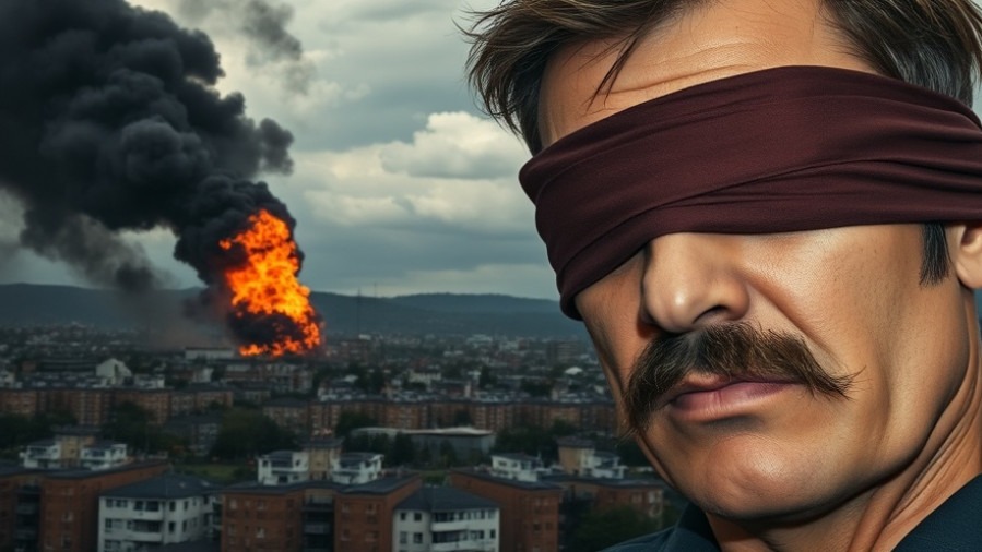 Dramatic cityscape in Venezuela with fire and smoke amidst geopolitical tensions.