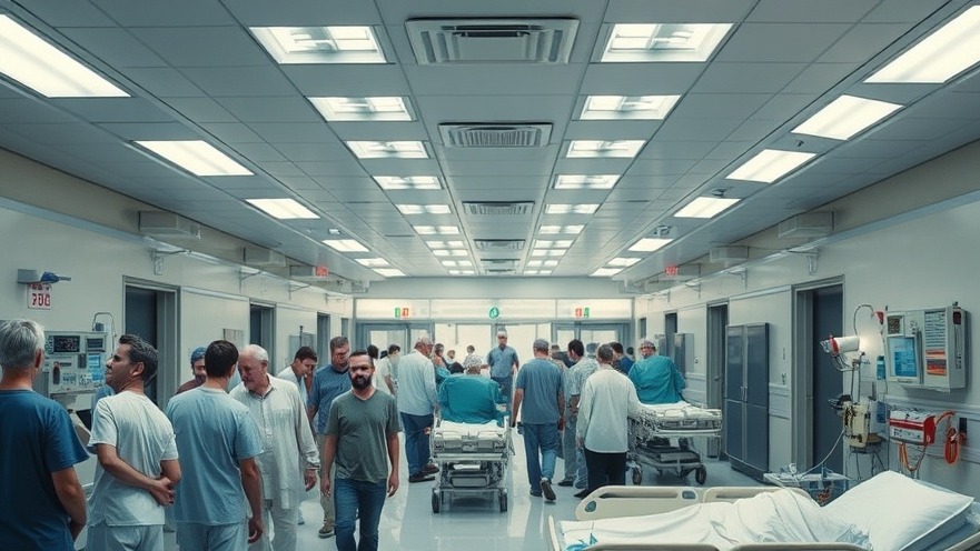 Crowded emergency room illustrating the U.S. healthcare crisis amid rising premiums.