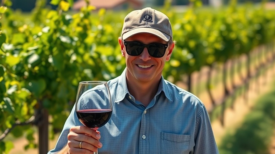 Gavin Newsom at a vineyard, promoting civic responsibility during anti-ICE protests.