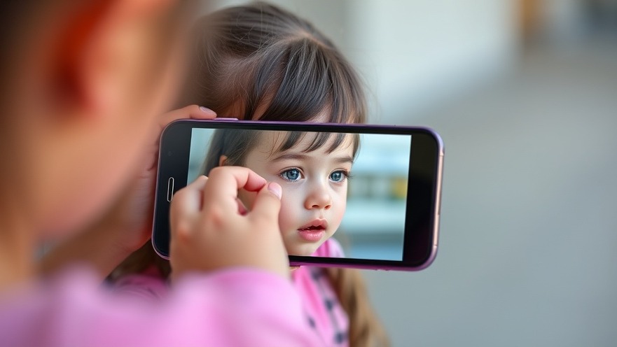 Young girl using a smartphone, highlighting online privacy tools for families.