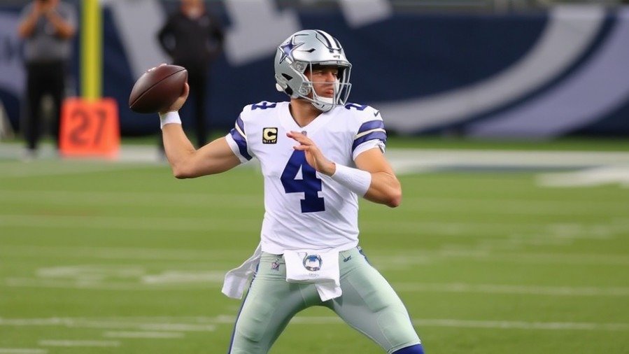 Dallas Cowboys quarterback Dak Prescott in action during the NFL Monday Night preview.