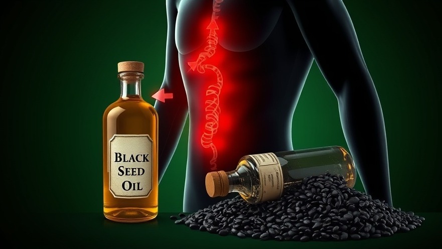 Illustration of immune system boosters with Black Seed Oil and seeds for holistic wellness.