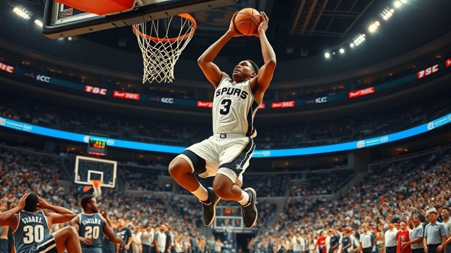 Keldon Johnson dunks mid-air in Spurs highlights, showcasing an NBA rising star.