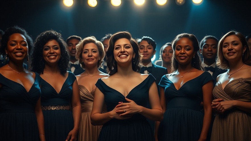 Diverse opera singers in elegant attire, radiating pride backstage; best opera recording mood.