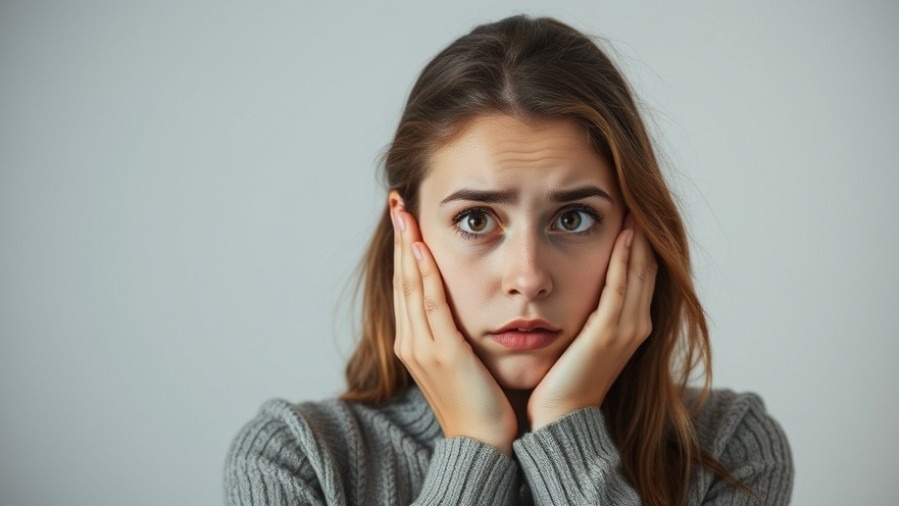 Worried young woman reflecting on her choices for a healthy lifestyle.