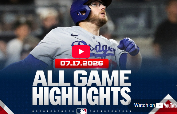 Baseball highlights July 17 image with player in action.