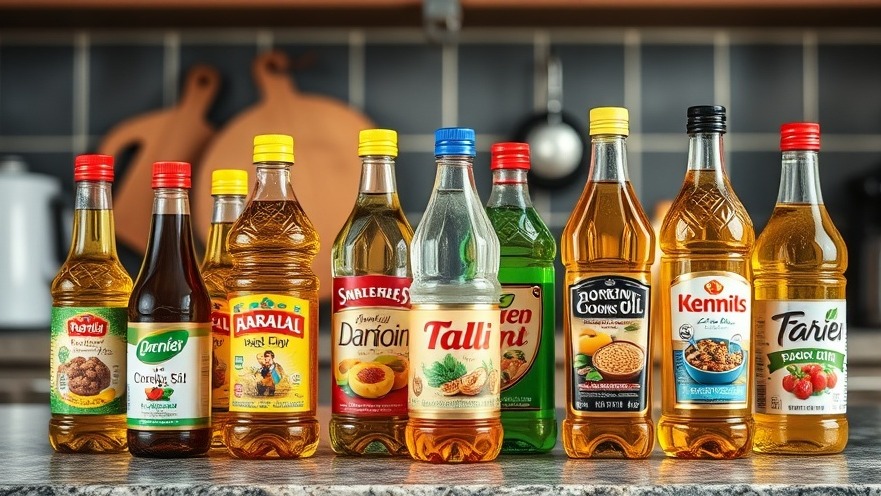 Cooking oils on kitchen counter promoting health and wellness in Austin.