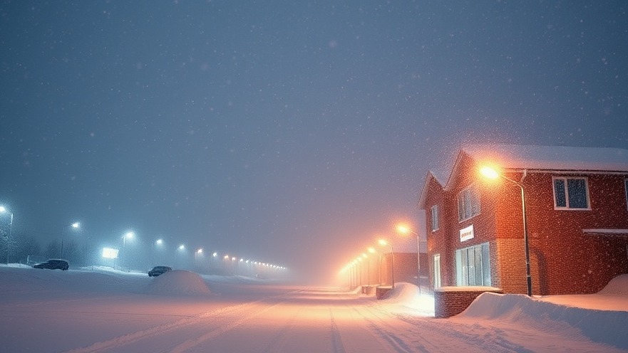 MTA weather advisories on a blistering cold day with heavy snow falling